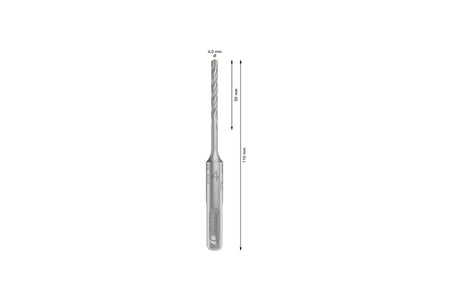1x PRO SDS plus-5X Kırıcı Delici Delme Ucu (Donatılı Beton, Beton, Ø 4,00 mm, Professional Aksesuar Kırıcı Delici)