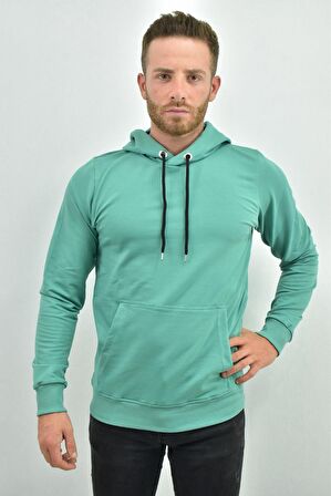 ZİDAN 4657  KAPŞONLU SWEATSHIRT- KANGURU CEPLİ BASİC