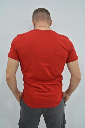 Zidan Zdn18 Sıfır Yaka Basic Baskılı Erkek Tişört
