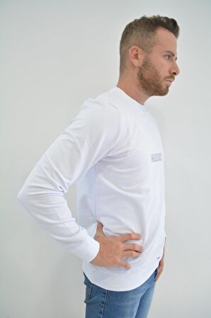 Zidan 509 0 Yaka Warriors Baskılı Erkek Sweatshirt