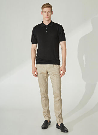 Mr. Mood Polo Yaka Siyah Erkek T-Shirt Mr Compaorta