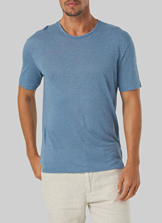 Mr. Mood Bisiklet Yaka Mavi Erkek T-Shirt Mr Figui