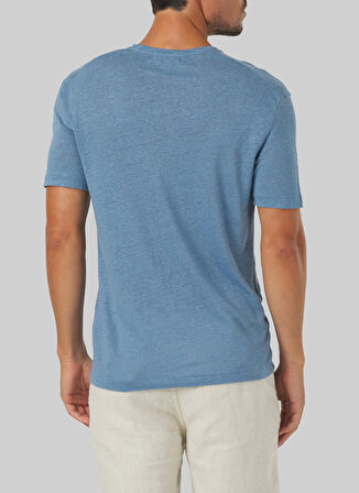 Mr. Mood Bisiklet Yaka Mavi Erkek T-Shirt Mr Figui