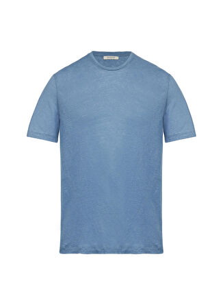 Mr. Mood Bisiklet Yaka Mavi Erkek T-Shirt Mr Figui