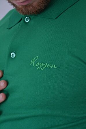 Royyen 3158 Nakışlı Erkek Polo Yaka Tişört