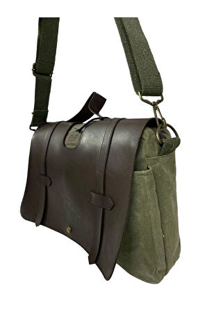 Kanvas Su Geçirmez Unisex Disayn Okul Gezi Iş Outdoor Postacı Çantası 35x24cm