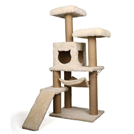 Reyo Pet Kedi Tırmalama Kulesi Platformlu 124 cm
