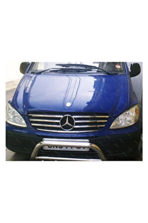 Mercedes Vito W639 Uyumlu  Krom Ön Panjur 7 Parça 2003-2010 Paslanmaz Çelik