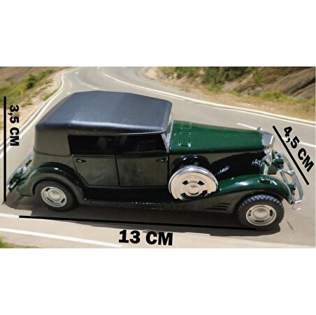 Nostaljik Metal Çek Bırak Araba Yeşil Kapılar Açılır ( 1/36 Ölçek )