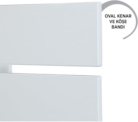 Huga Çift Kişilik Beyaz Yatak Başlığı 150Lk / 150 Cm Baza Başlık
