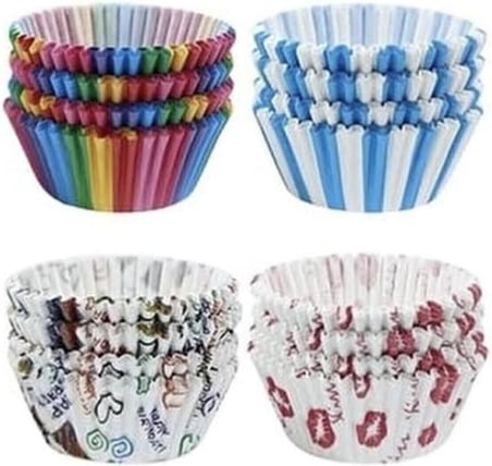 ARVALE 200'lü Muffin Browni Cupcake Kağıdı Kek Kalıbı Desenli (2 Paket)
