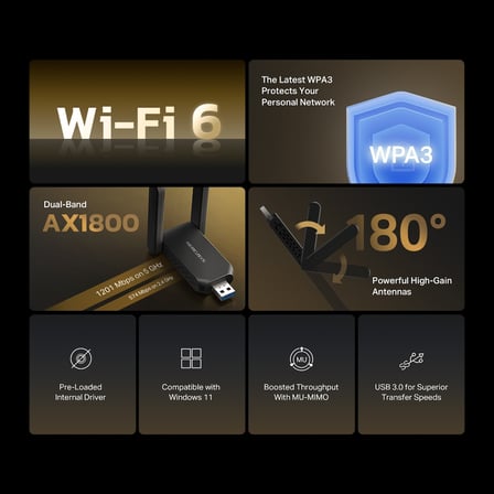 MERCUSYS MA72XH AX1800 HG USB ADAPTOR