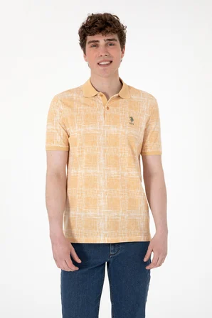 u.s. polo assn. erkek regular fit polo yaka desenli %100 pamuk t-shirt 2103243