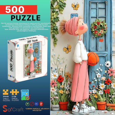 500 Parça Puzzle Pastel Düşler Rengarenk Çiçekler