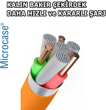Ios Iphone Ipad uyumlu Lightning Metal Başlıklı 120W 3.4A Hızlı şarj Kablosu Turuncu-AL4387