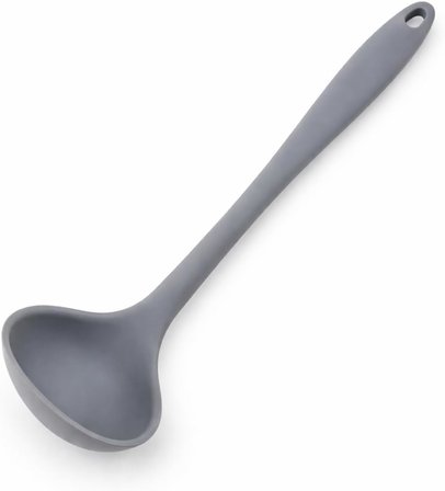 Silikon Kepçe, Sert Uçlu Çorba Kepçesi, Yemek Servis Kepçesi, Yanmaz Yapışmaz Çizmez Mutfak Servis Kaşığı, Karışık Asorti Renk Gönderilir, Tencere Tava Uyumlu