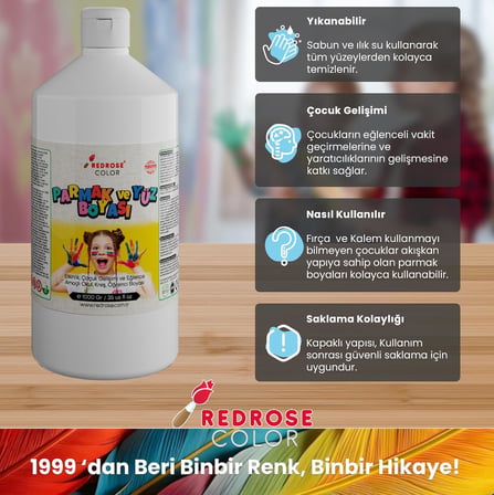 Beyaz Parmak Boyası 1000 gr