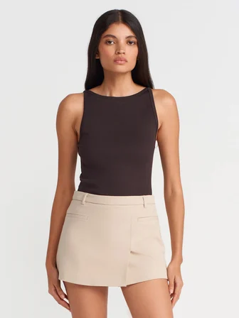 Halter Yaka Top-Toz Acı Kahve