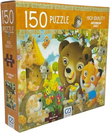 150 Parça Canlı Desenli 34x24cm Çocuk Puzzle Yapboz Serisi (Uzay)