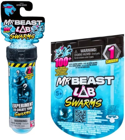 Mr. Beast Lab Swarms Test Tüpü 2'li Paket, 2,54 cm Temalı Sürüler Koleksiyonluk Mr. Beast Lab La Mystery 1 İnç Figür Tekli Paket, 1 Paket