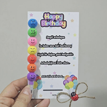 🎉 "Happy Birthday! 🎂 Özel İsim Yazılı Hediyelik Kurşun Kalem 🎁 Büyülü Bir Doğum Günü Hediyesi (5 ADET)