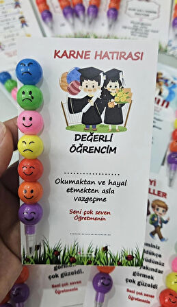 🎓 "Karne Hatırası ✨ 'Okumaktan ve Hayal Etmekten Asla Vazgeçme' Yazılı Öğrenci & Öğretmen İsimli Kurşun Kalem 🎁 (5 ADET)