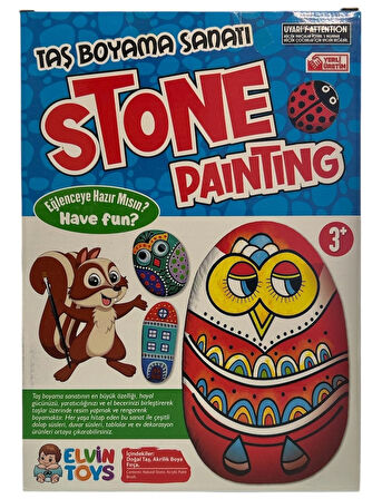 🎨 Stone Painting Taş Boyama Sanatı | Renkli, Eğlenceli ve Yaratıcı Hobi Seti