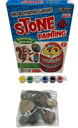 🎨 Stone Painting Taş Boyama Sanatı | Renkli, Eğlenceli ve Yaratıcı Hobi Seti