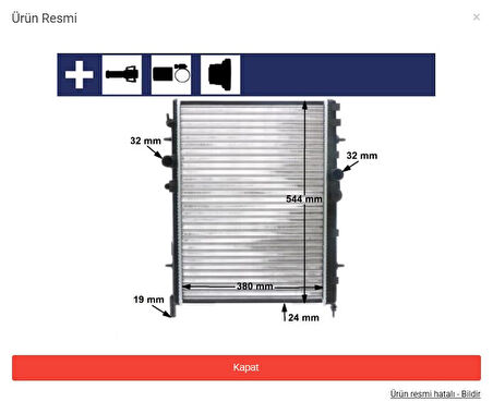 BERLİNGO 206 307 PARTNER RADYATÖR MEKANİK 1.9 DW8