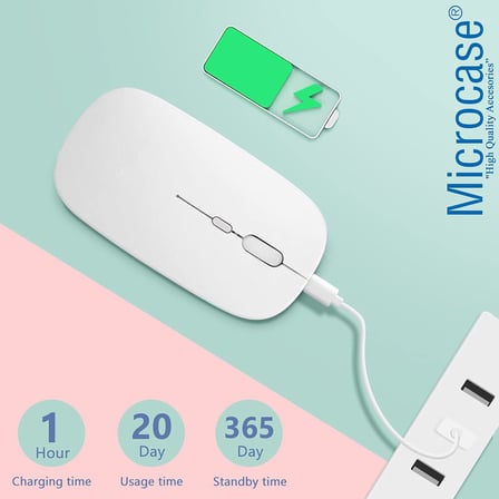1600 DPI Şarj Edilebilir 2.4 GHz Çift Modlu Bluetooth Kablosuz Mouse - AL2675 Siyah