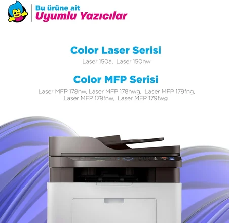 Hp Uyumlu Color Laser MFP 179fnw Muadil Toner Seti ( Siyah - Mavi - Sarı - Kırmızı )
