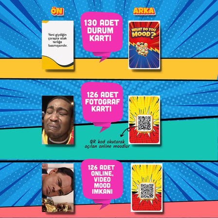 What Do You Mood Moodun Ne - Eğlenceli Grup Arkadaş Aile Kutu Oyunu - Hangisi Mod Moodun Do You Meme - Durum Kartı Oyunu
