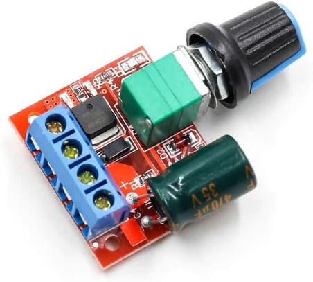 5A 35V Mini Dc Motor Pwm Potlu Hız Kontrol Devresi 90 Watt Açma Kapama Butonlu Ayarlanabilir Voltaj