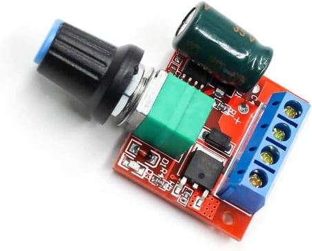 5A 35V Mini Dc Motor Pwm Potlu Hız Kontrol Devresi 90 Watt Açma Kapama Butonlu Ayarlanabilir Voltaj