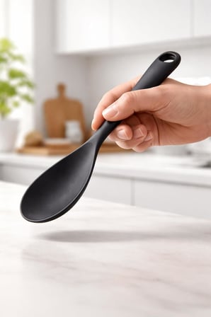 Isıya Dayanıklı Silikon Pilav Kaşığı Yanmaz Yapışmaz Esnek Mutfak Kaşığı Ergonomik Saplı Çizmez Tencere Uyumlu BPA Free Asorti Renkli Dayanıklı Uzun Ömürlü Kullanım