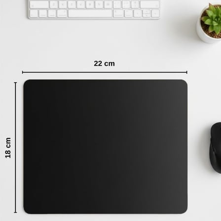 18x22 cm Desenli Baskılı Mouse Pad Kaymaz Kauçuk Taban Ofis ve Home Ofis Kullanımına Uygun Yüksek Baskı Kaliteli Küçük Boy Mouse Pad Bilgisayar Laptop Aksesuarı (Siyah)