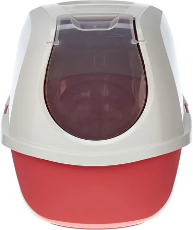Smart Kapalı Kedi Tuvaleti - Kırmızı 53 CM