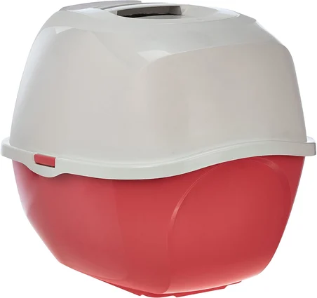 Smart Kapalı Kedi Tuvaleti - Kırmızı 53 CM