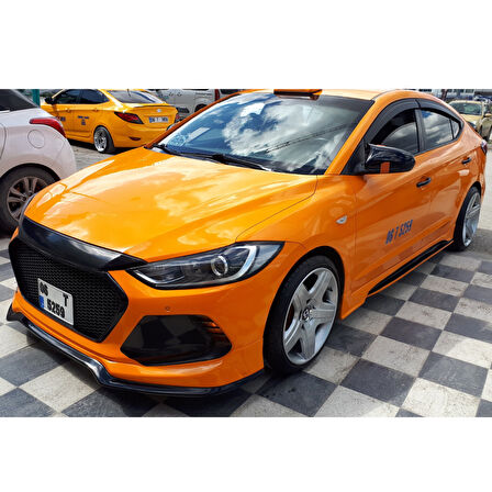 Sts Oto Aksesuar Hyundai Elantra Uyumlu Sinyalsiz 2016-2018 Batman Yarasa Ayna Kapağı Piano Black Abs Plastik