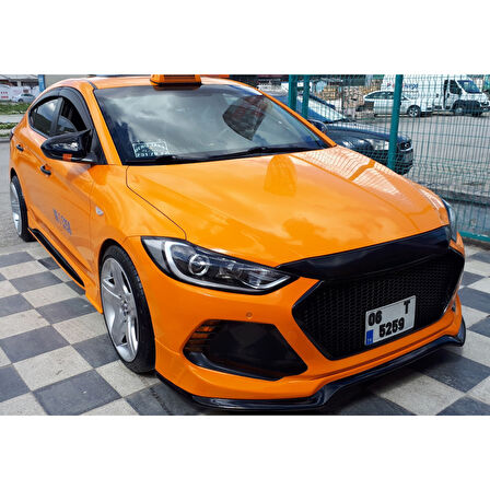 Sts Oto Aksesuar Hyundai Elantra Uyumlu Sinyalsiz 2016-2018 Batman Yarasa Ayna Kapağı Piano Black Abs Plastik