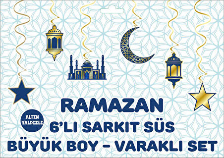 SÜS SARKIT RAMAZAN FİGÜR BÜYÜK VARAKLI 6'LI 1 SET