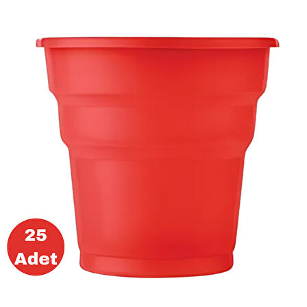 Kırmızı Plastik Bardak 25 Adet