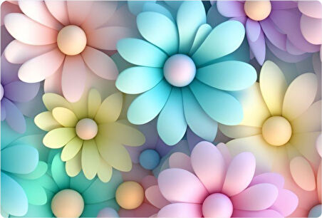 Çiçek Dikdörtgen Pasta Yenilebilir Resim Baskı 28*19 cm