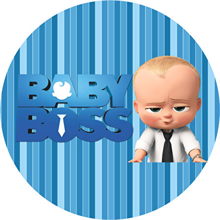 Baby Boss Yuvarlak Pasta Yenilebilir Resim Baskı 20 cm 