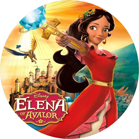 Elena Yuvarlak Pasta Yenilebilir Resim Baskı 20 cm 
