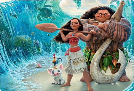Moana Dikdörtgen Pasta Yenilebilir Resim Baskı 28*19 cm