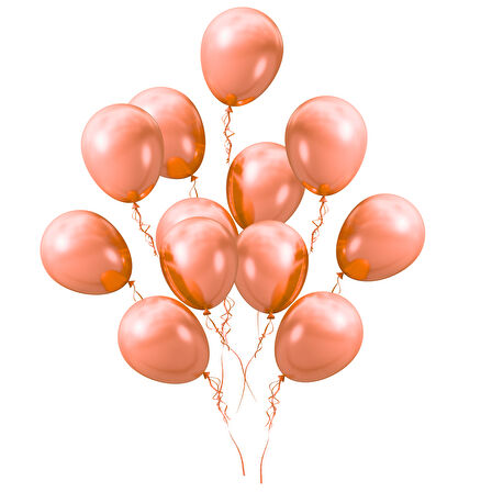 Turuncu Metalik Balon 100 Adet 11 inç 28 cm