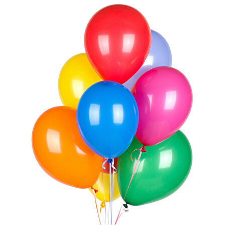 Karışık Renkli Metalik Balon 100 Adet 11 inç 28 cm