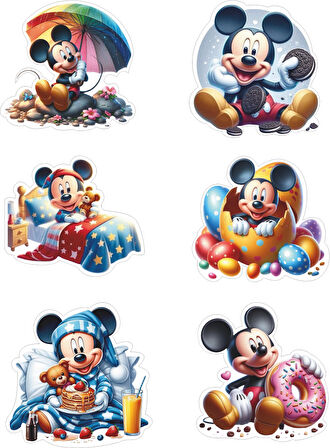 Mickey Mouse Yenilebilir Cupcake ve Pasta Resim Baskı