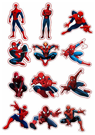 Örümcek Adam Yenilebilir Cupcake ve Pasta Resim Baskı